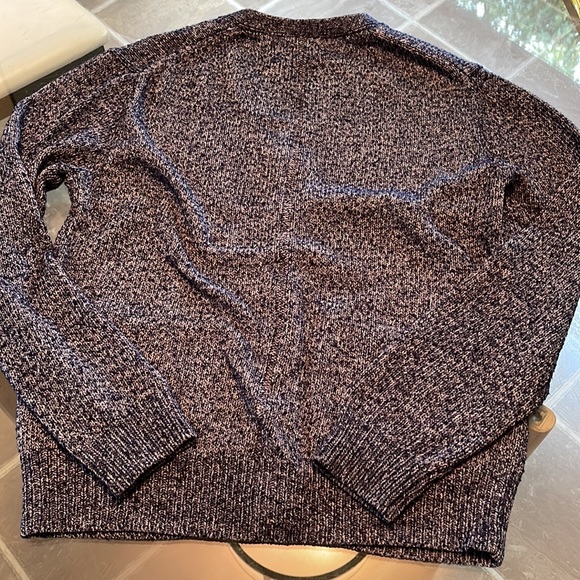 Fcuk, L, summer, navy v neck cardigan, airy cotton/poly blend, great layer, EUC - Picture 2 of 11